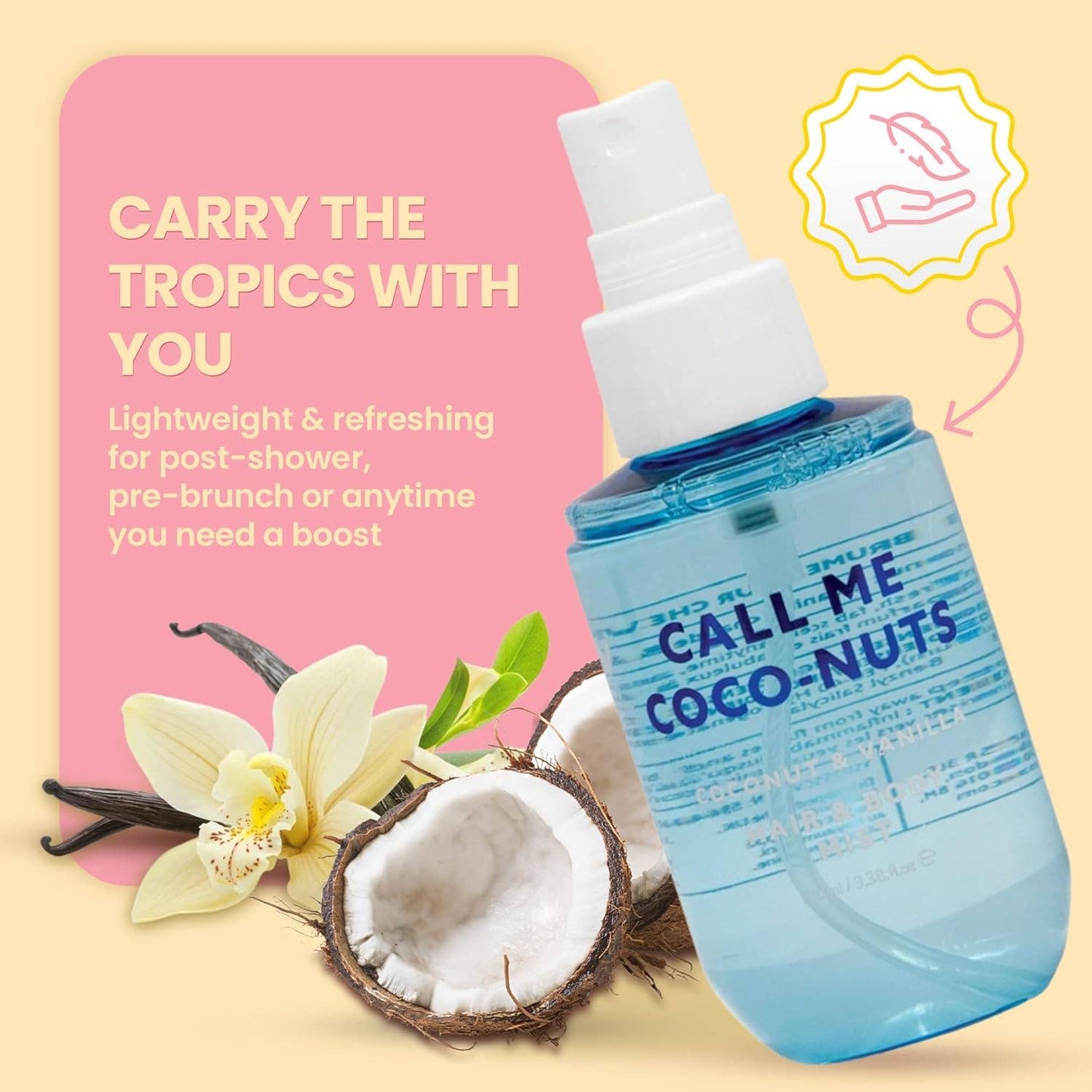 Yes Studio Hair & Body Mist Coconut & Vanilla 100ml