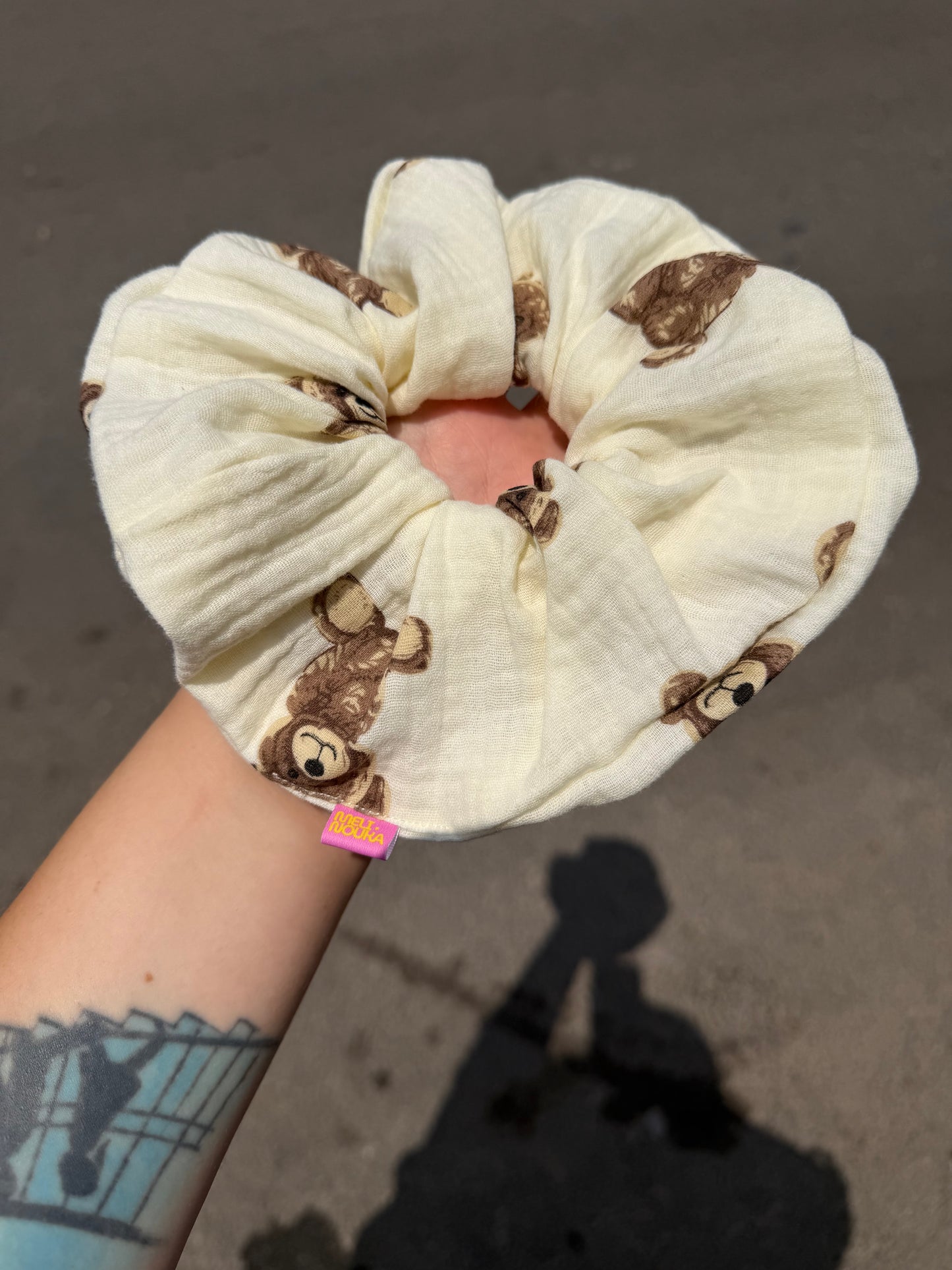 Teddy bear scrunchie