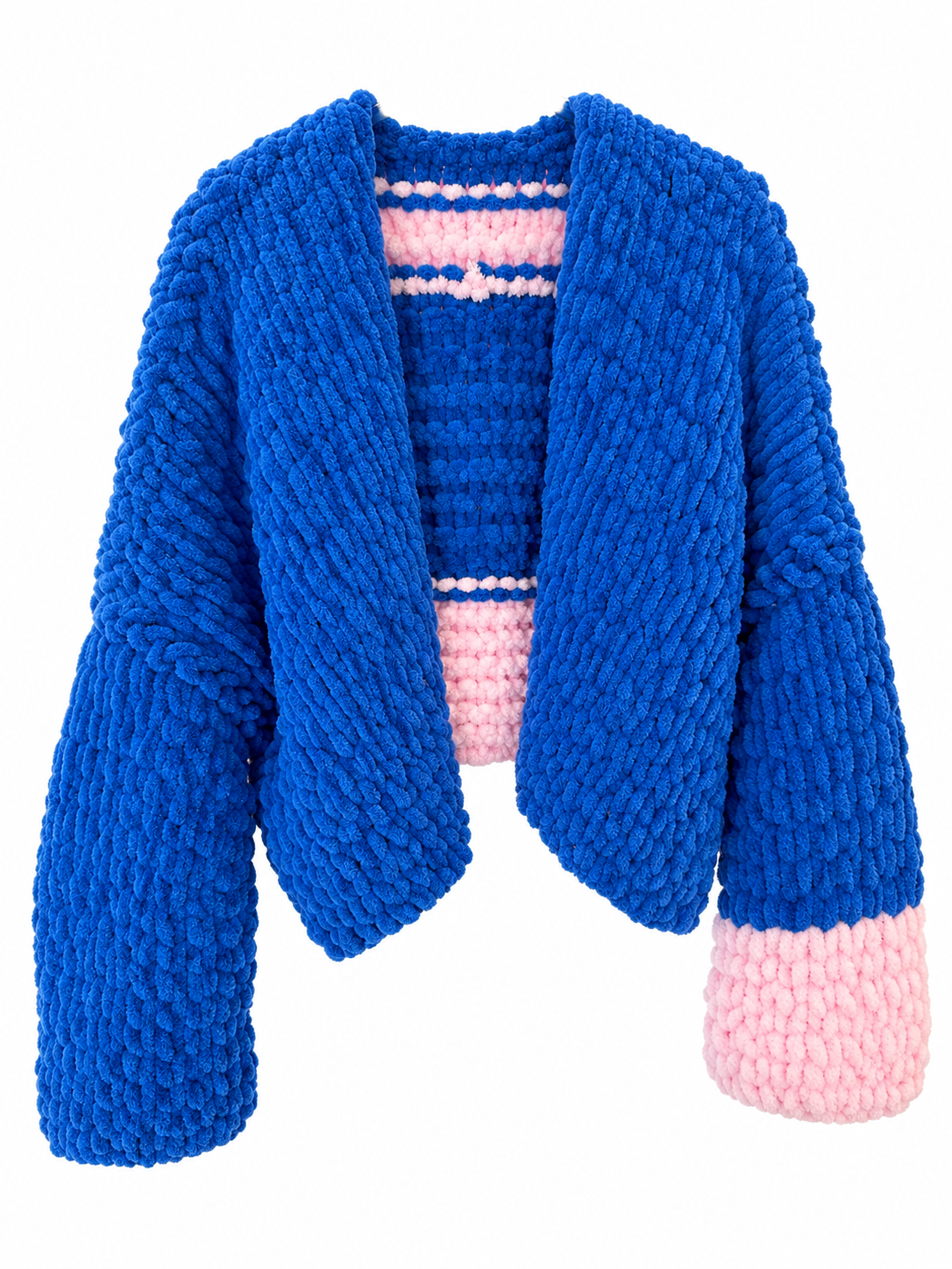 HUGGY Electric Blue Crop Cardigan