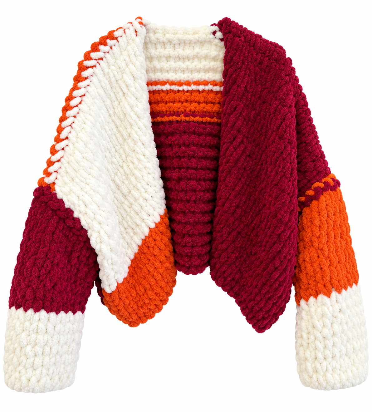 HUGGY Pumpkin Crop Cardigan