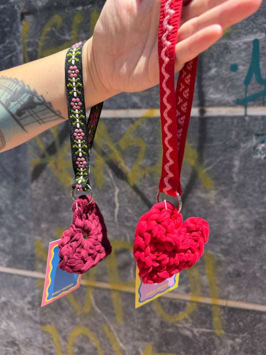 Heart crochet charm