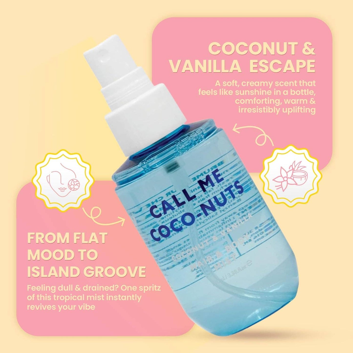 Yes Studio Hair & Body Mist Coconut & Vanilla 100ml