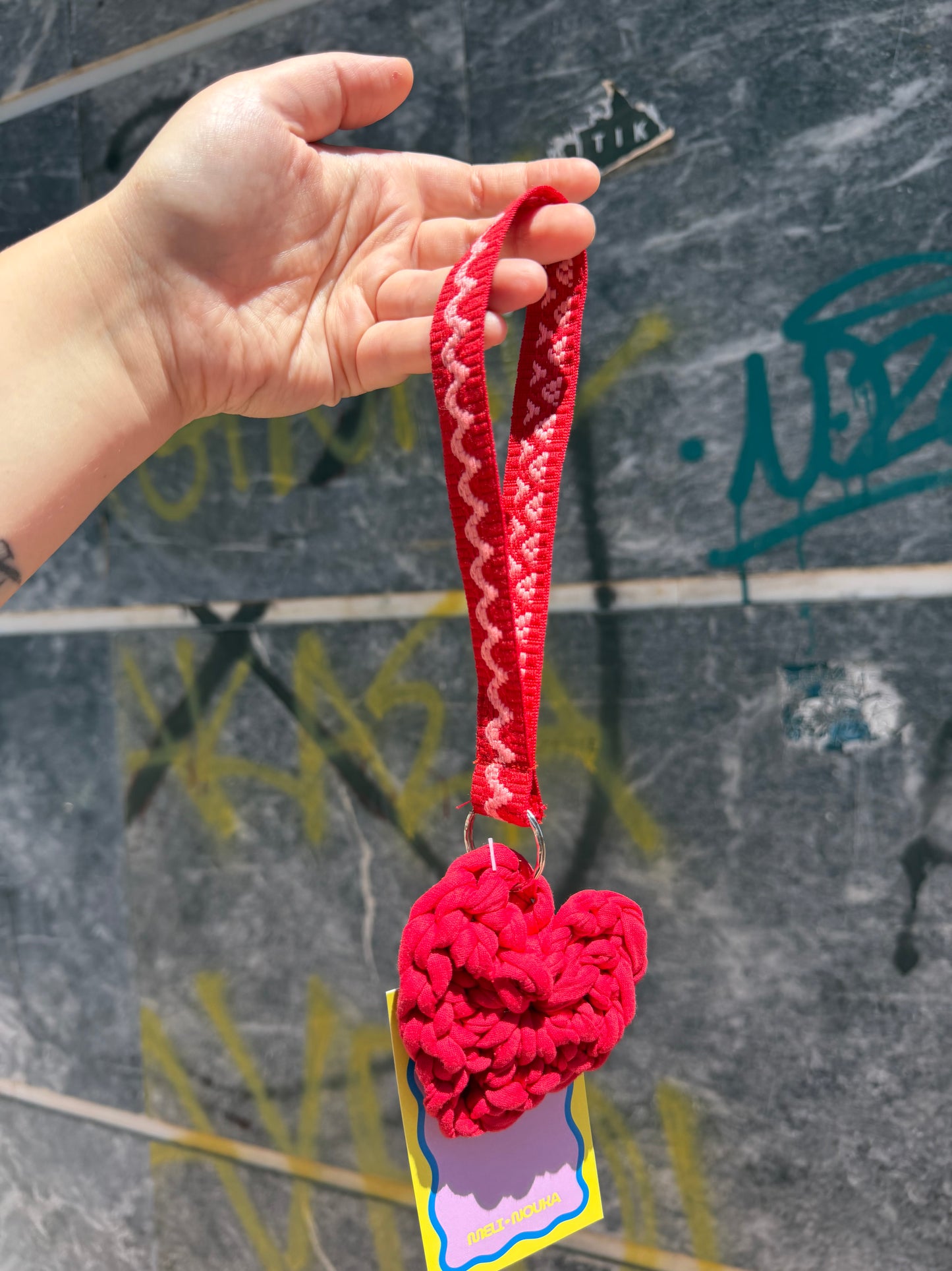 Heart crochet charm