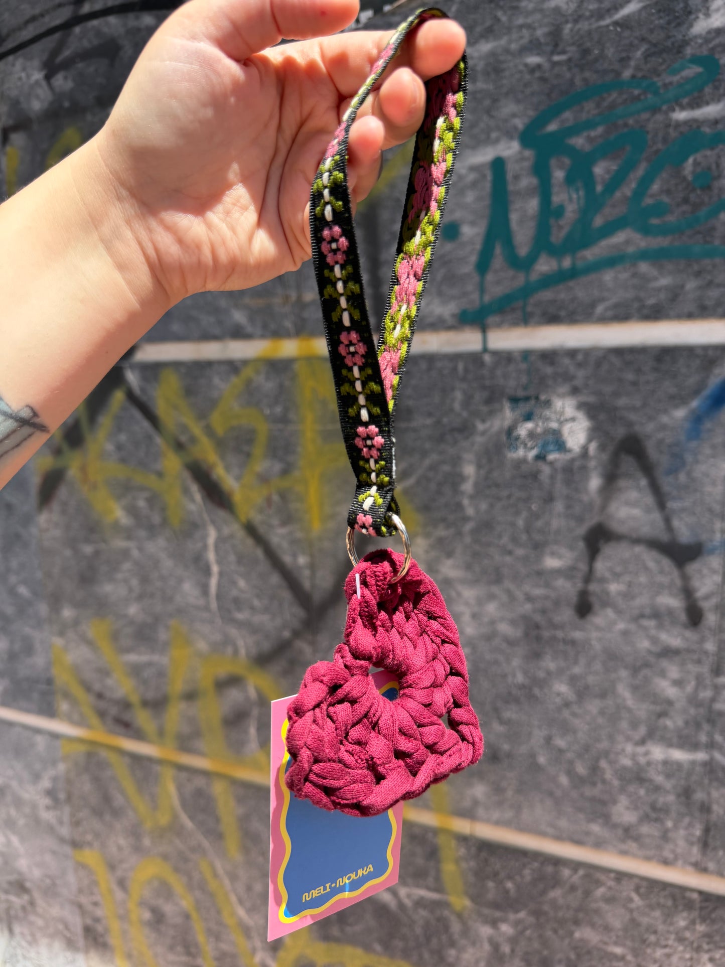 Heart crochet charm