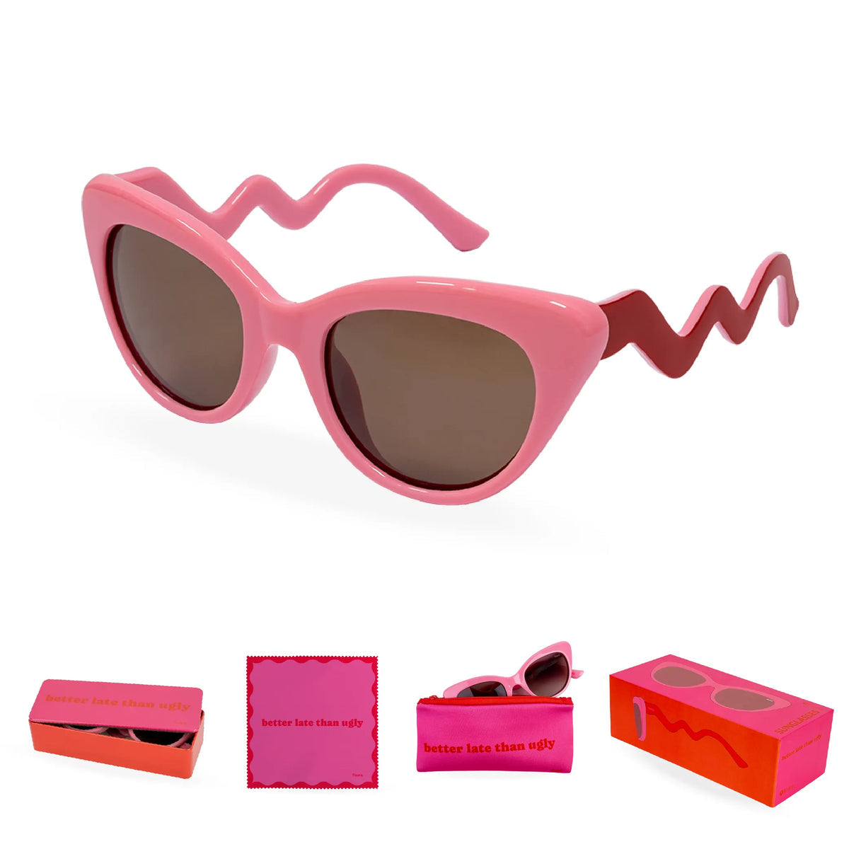 Sunglasses “better late than ugly”