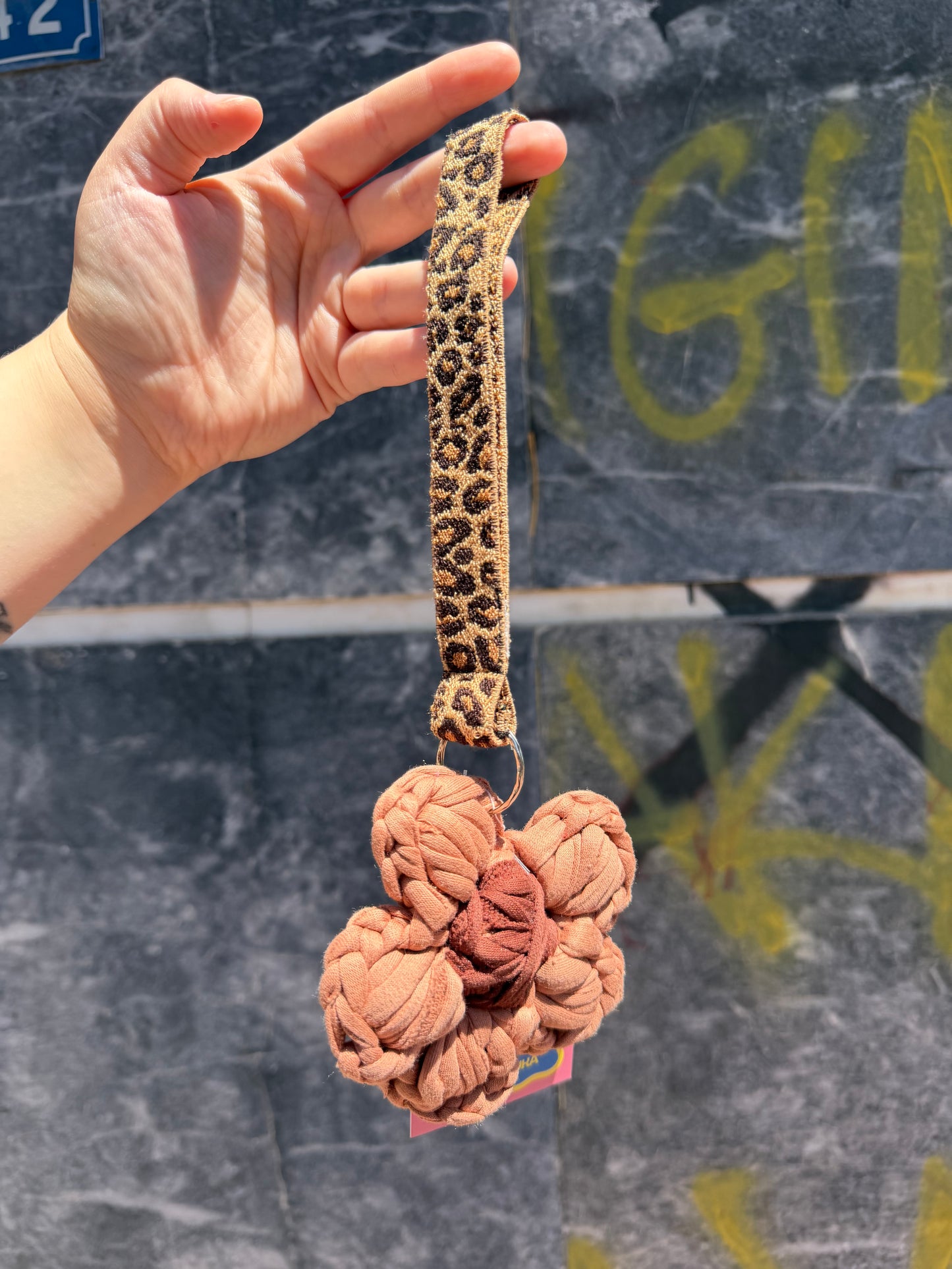 Flower crochet charm