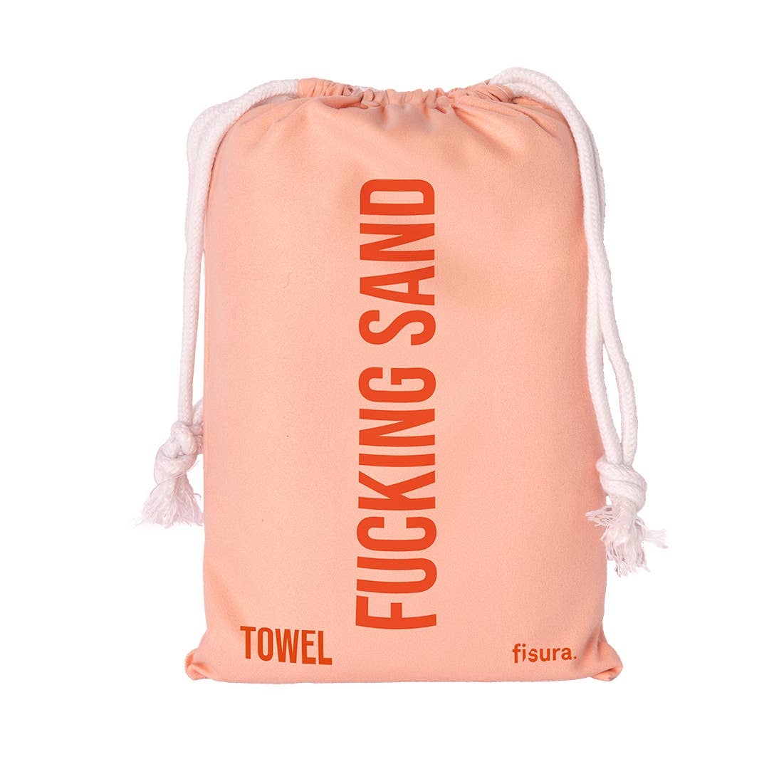Beach Towel "Fucking Sand" Orange