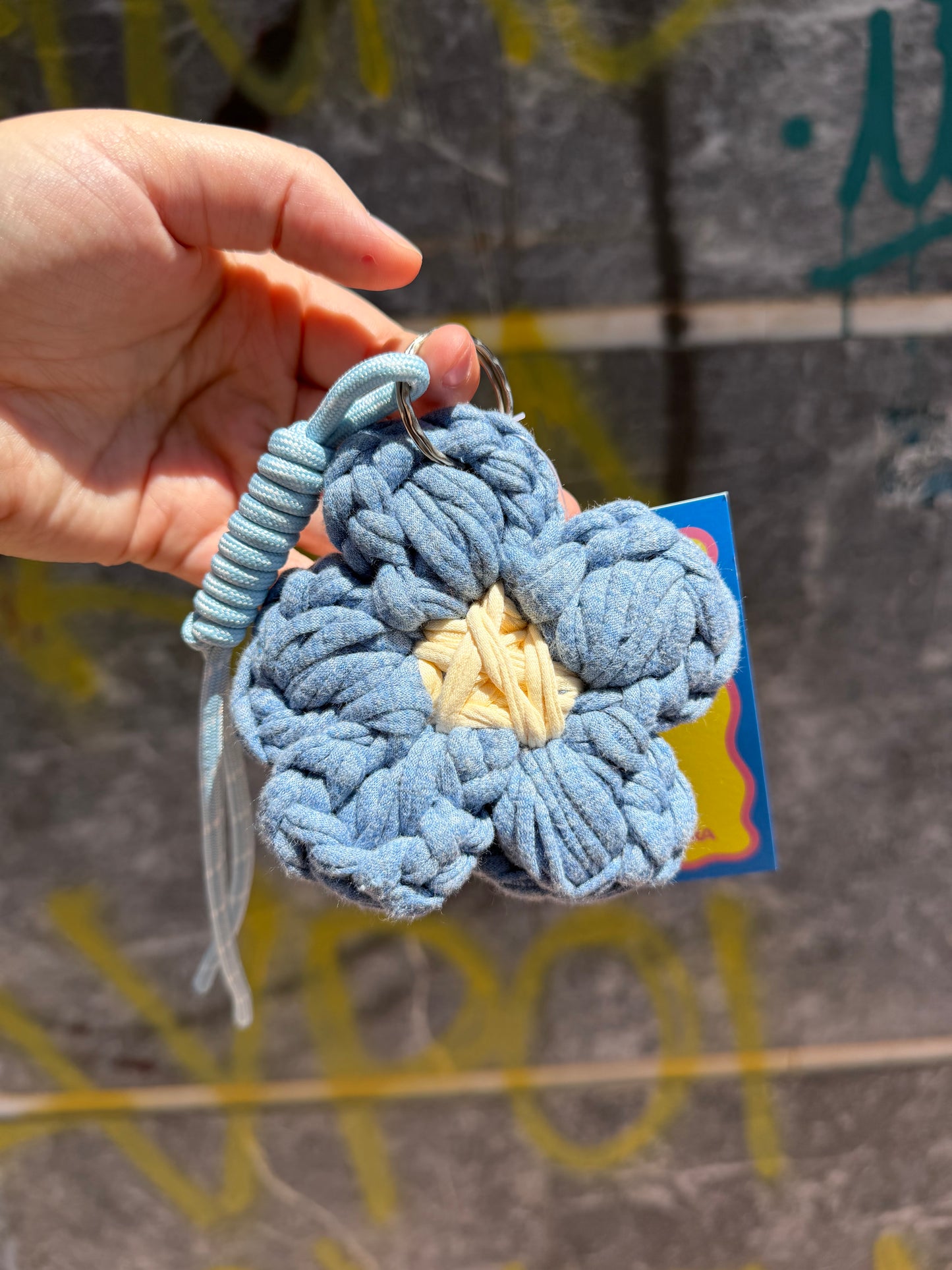 Flower crochet charm