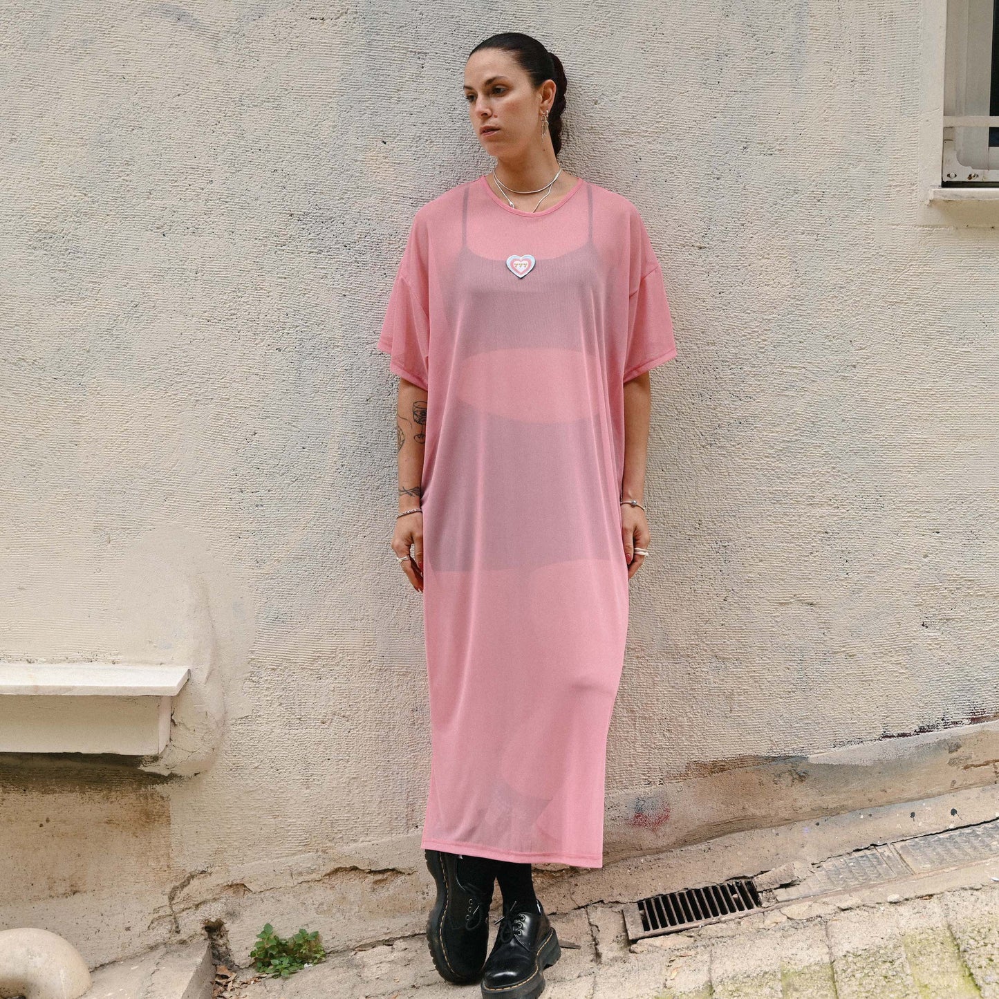 Mesh maxi dress