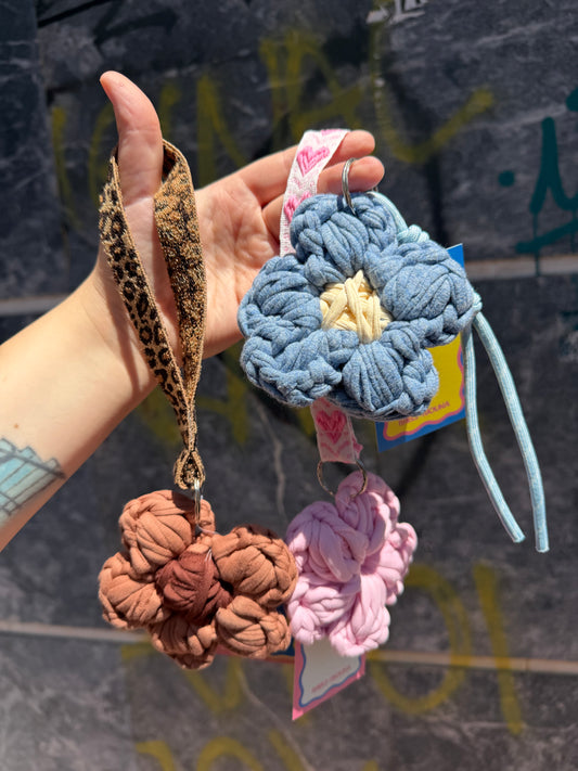 Flower crochet charm