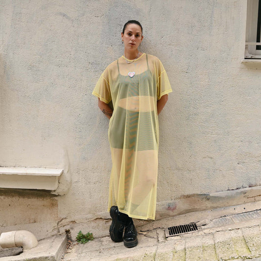 Mesh maxi dress