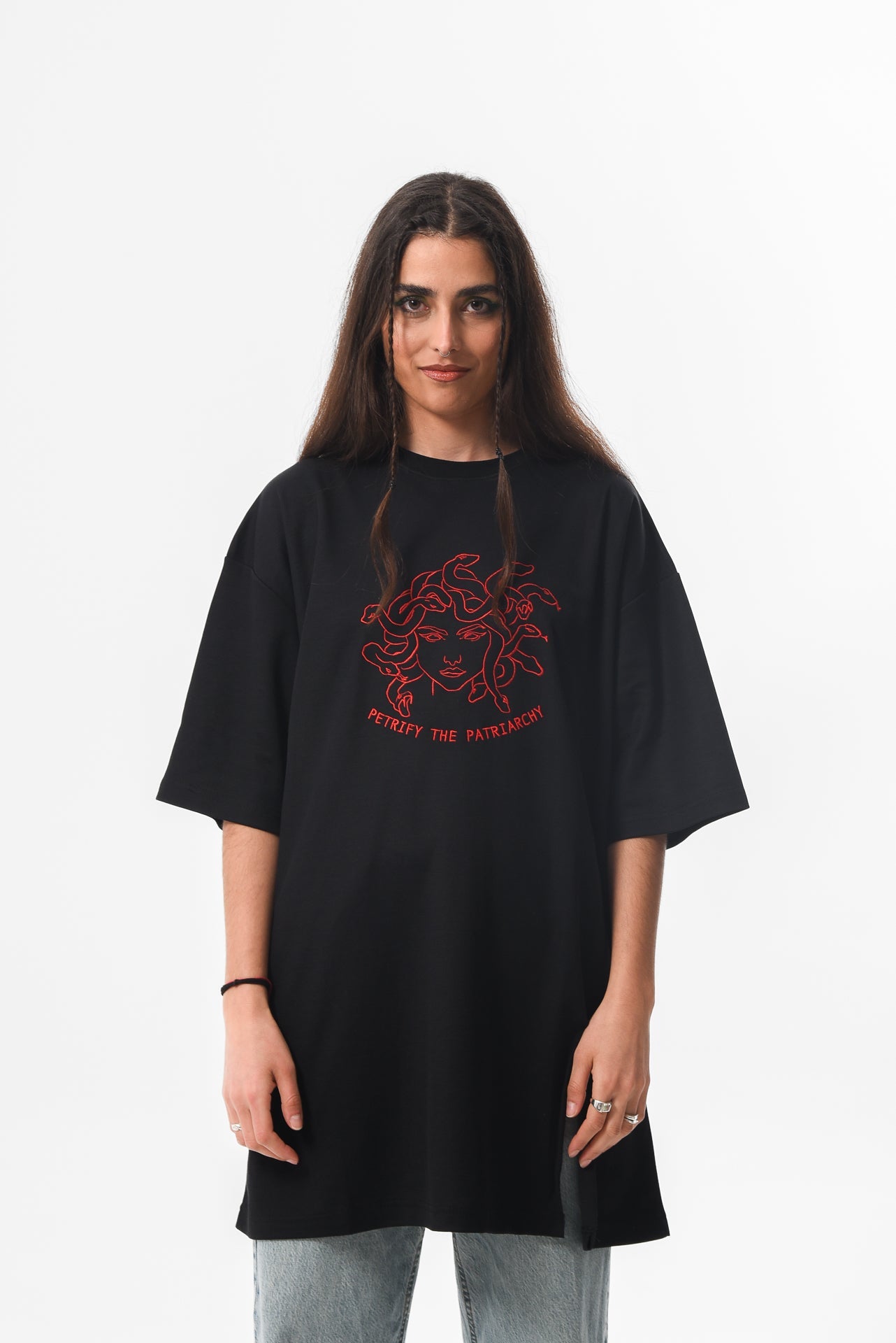 Petrify the Patriarchy - Black Slit Tshirt