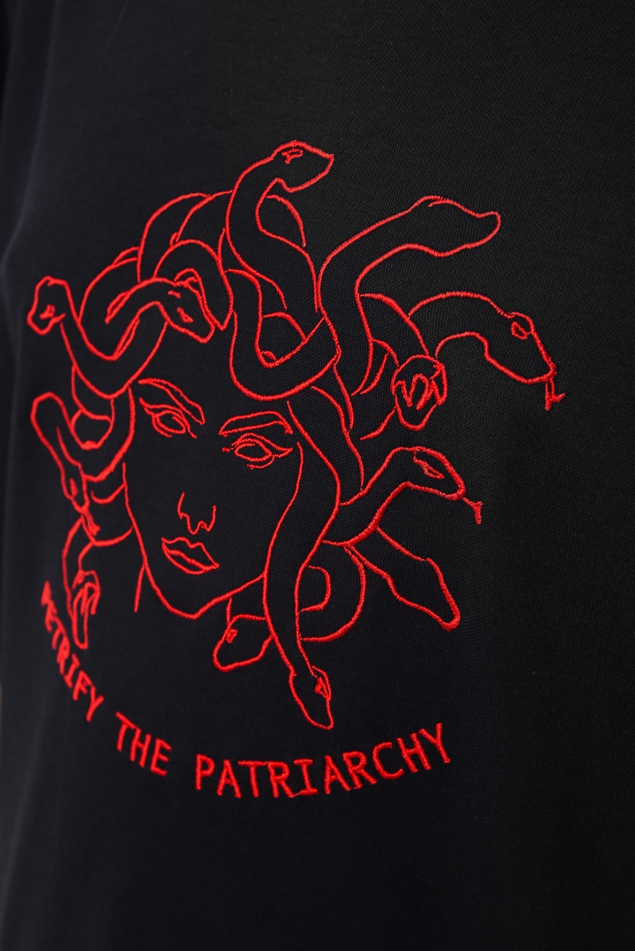 Petrify the Patriarchy - Black Slit Tshirt