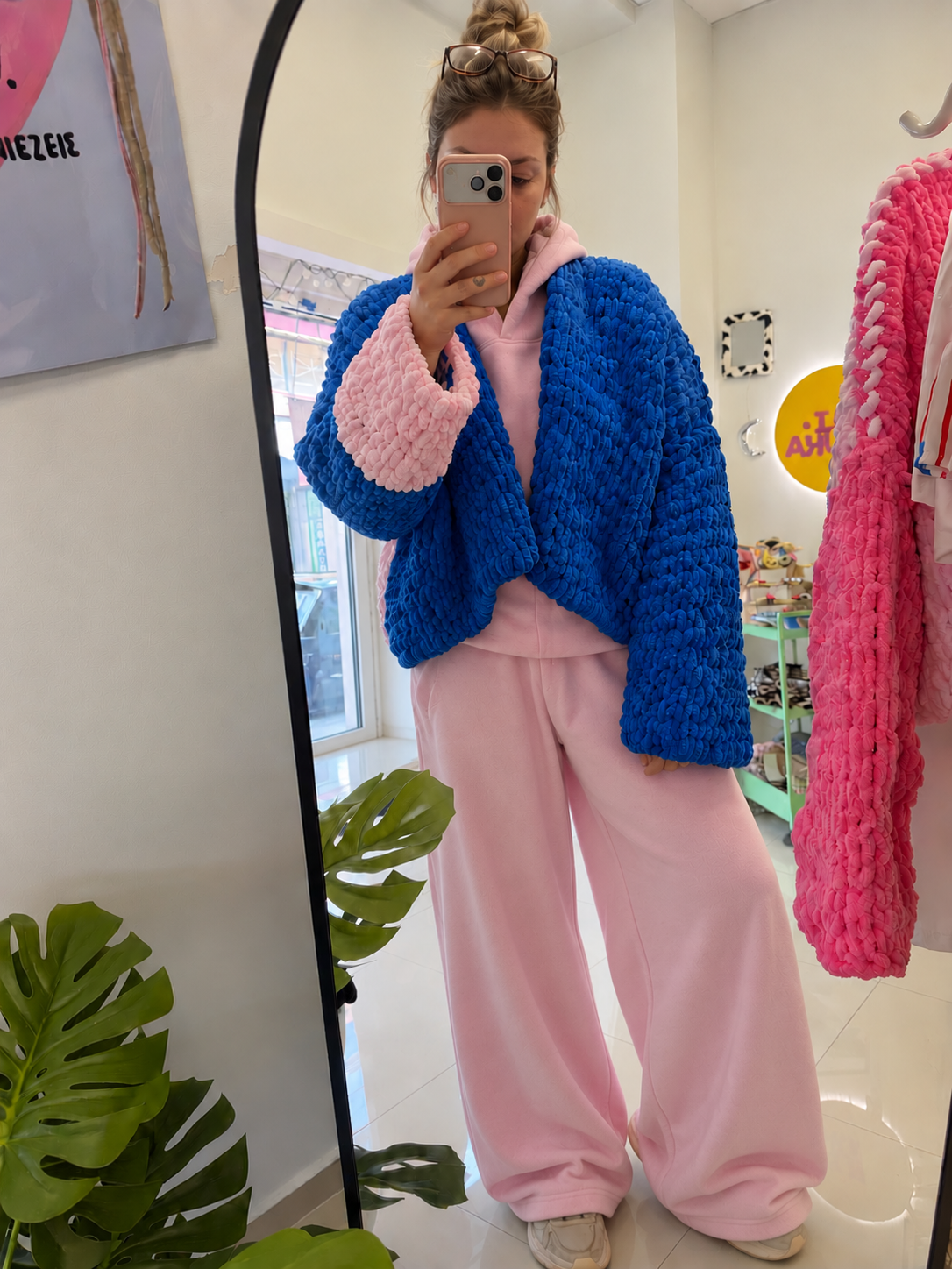 HUGGY Electric Blue Crop Cardigan
