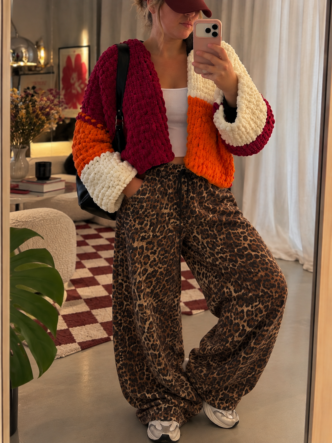 HUGGY Pumpkin Crop Cardigan
