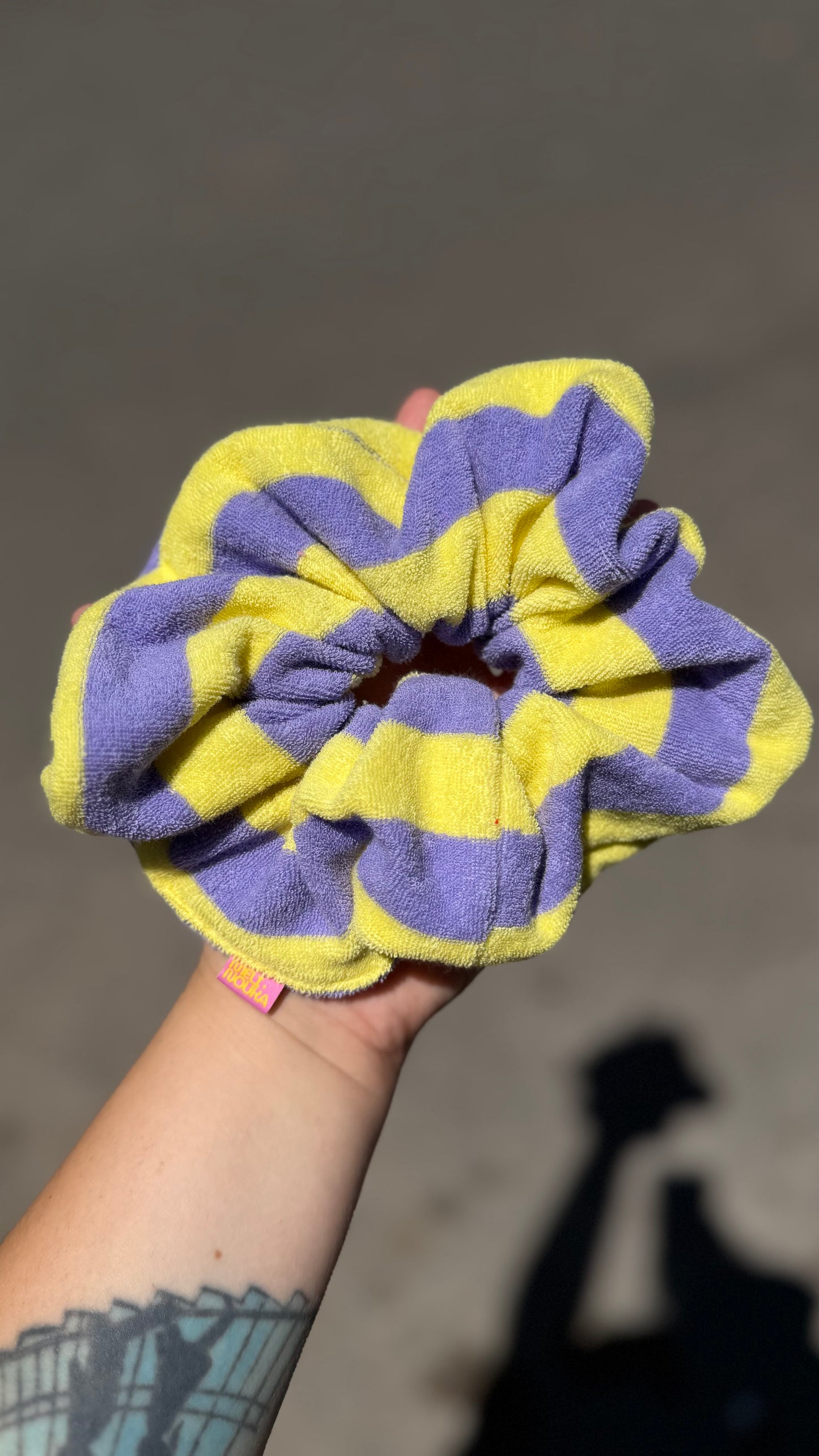 Striped Towel Scrunchies