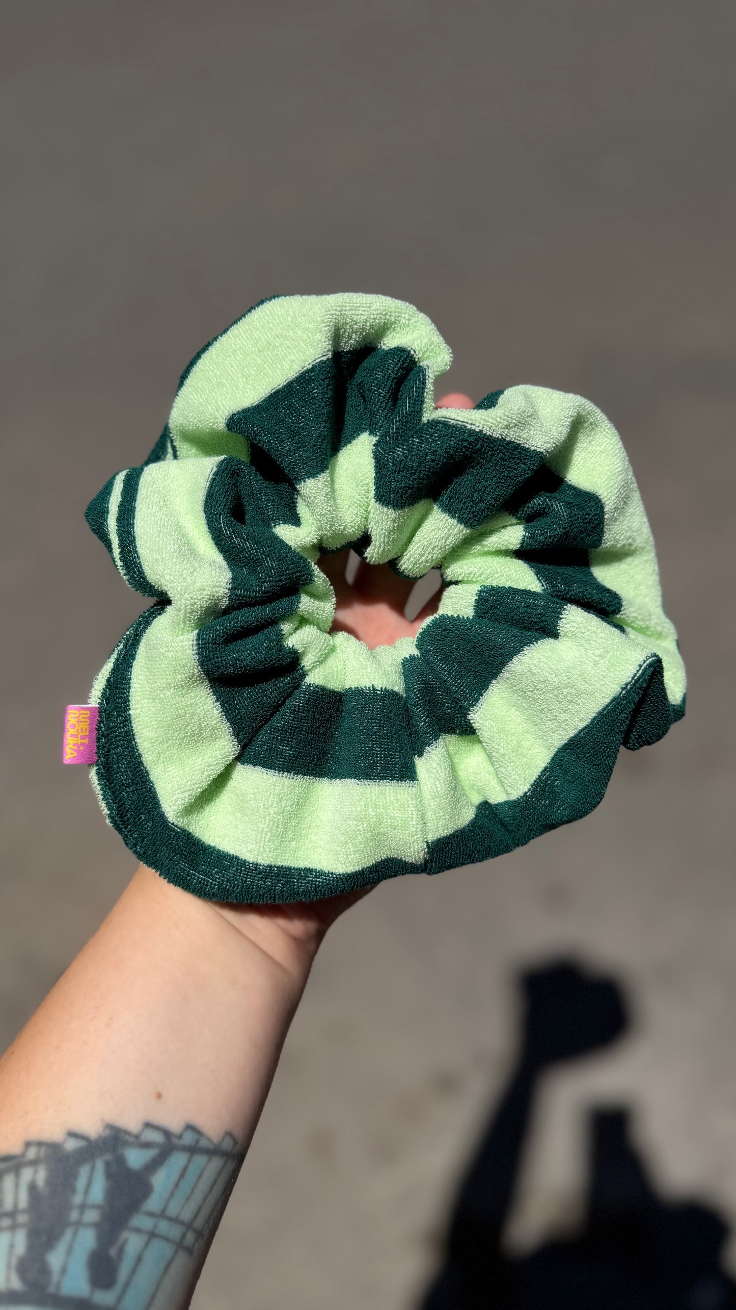 Striped Towel Scrunchies