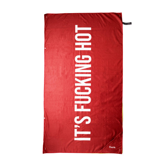 Beach Towel "It's Fucking Hot" Red