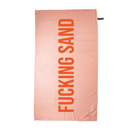 Beach Towel "Fucking Sand" Orange